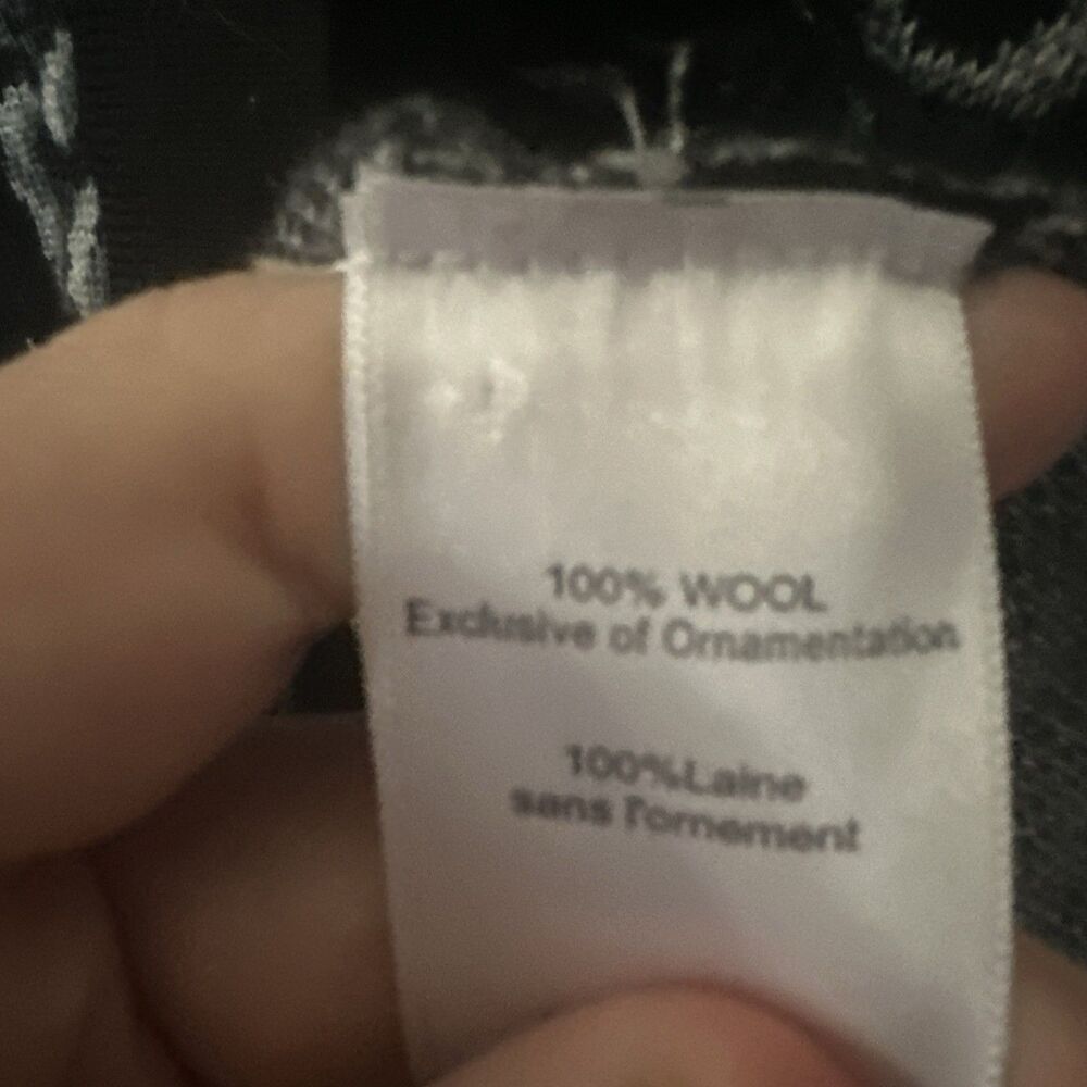 Women’s Icelandic Design 100% Wool Long Coat Jacket Black Gray Button Front S - Picture 16 of 16